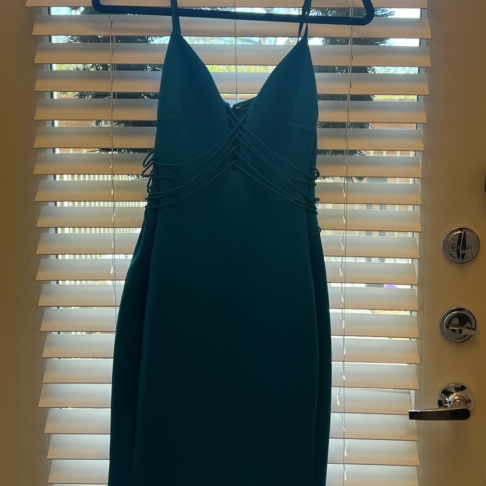 Teal strap dress